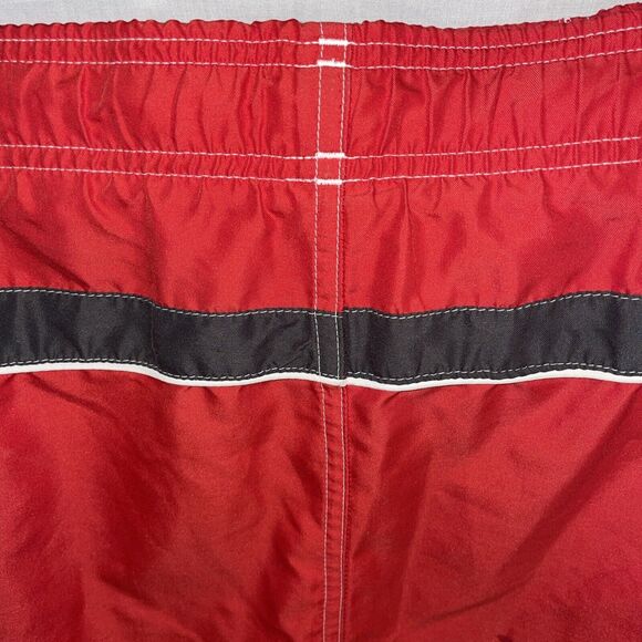 Speedo Swim Trunks Men’s Size 52 Red Blue Drawstring Inseam 9 Abrasions - Picture 9 of 12
